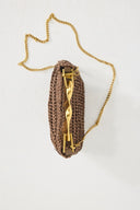 Gold Chain Straw Bag