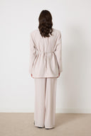 Blazer Suit with Rose Accessory