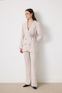 Blazer Suit with Rose Accessory