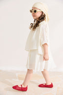 Fine Ruffle Detail Skirt Set