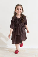 Fine Ruffle Detailed Skirt Set