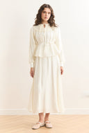 Fine Ruffled Skirt Set