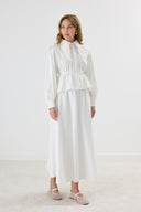 Shimmering Wide-Collar Gabardine Suit