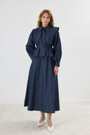 Sparkling Wide-Collar Gabardine Suit
