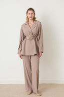 Jenika Sleeve Detail Premium Blazer Suit