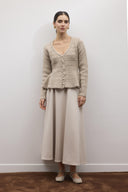 Jewel Peplum Glittery Knit Cardigan
