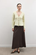 Jewel Peplum Glittery Knit Cardigan