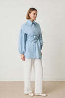 Kaitlyn Bow-Tie Dacron Shirt