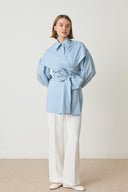 Kaitlyn Bow-Tie Dacron Shirt
