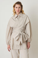 Kaitlyn Bow-Tie Dacron Shirt