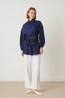 Kaitlyn Bow-Tie Dacron Shirt