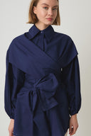 Kaitlyn Bow-Tie Dacron Shirt
