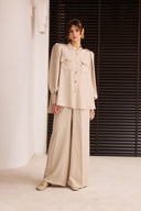 Cameron Button-Down Crepe Set
