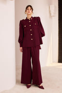 Kameron Button-Down Crepe Set