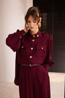 Kameron Button-Down Crepe Set