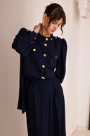 Kameron Buttoned Crepe Set