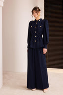 Kameron Buttoned Crepe Set
