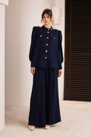 Kameron Buttoned Crepe Set