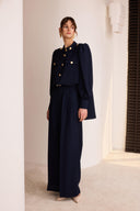 Kameron Buttoned Crepe Set