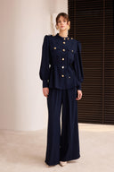 Kameron Buttoned Crepe Set
