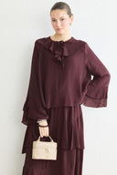 Tiered Ruffled Chiffon Skirt Set