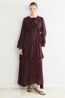 Tiered Ruffled Chiffon Skirt Set