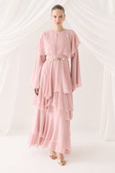 Tiered Chiffon Evening Dress