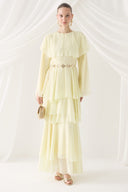 Tiered Chiffon Evening Dress