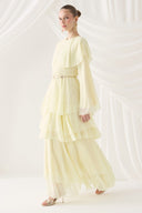 Tiered Chiffon Evening Dress