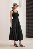 Tiered Satin Skirt