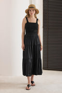 Tiered Satin Skirt