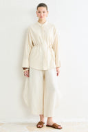 Belt-Detail Linen Shirt