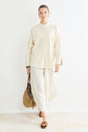 Belt-Detail Linen Shirt