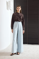 Kemerli Keten Basic Pantolon
