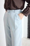Kemerli Keten Basic Pantolon