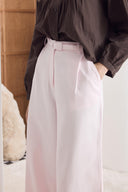 Kemerli Keten Basic Pantolon