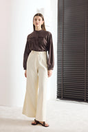 Kemerli Keten Basic Pantolon