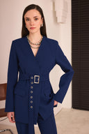 Kemerli Blazer Pantolon Takım