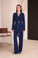 Kemerli Blazer Pantolon Takım