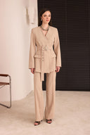 Belted Blazer Pant Suit