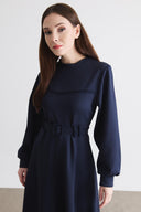 Belted Scuba Dress