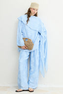 Self-Patterned Shawl Collar Set