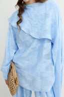 Self-Patterned Shawl Collar Set