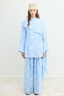 Self-Patterned Shawl Collar Set