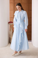 Kenneth Ruffled Voile Dress