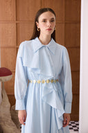 Kenneth Ruffled Voile Dress