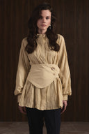 Gathered Sleeve Voile Shirt