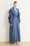 Ruffle-Sleeve Abaya