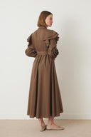 Sleeve-Ruffled Frill Dress