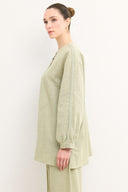 Linen Set with Lace Sleeve Details